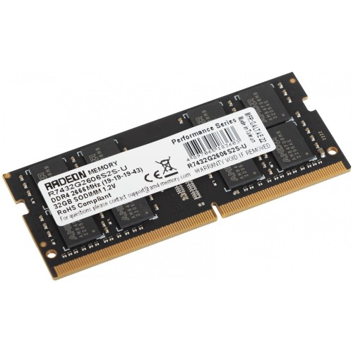 Модуль памяти AMD R7432G2606S2S-U DDR4  32Gb  2666MHz  So-DIMM  1.2V  Retail